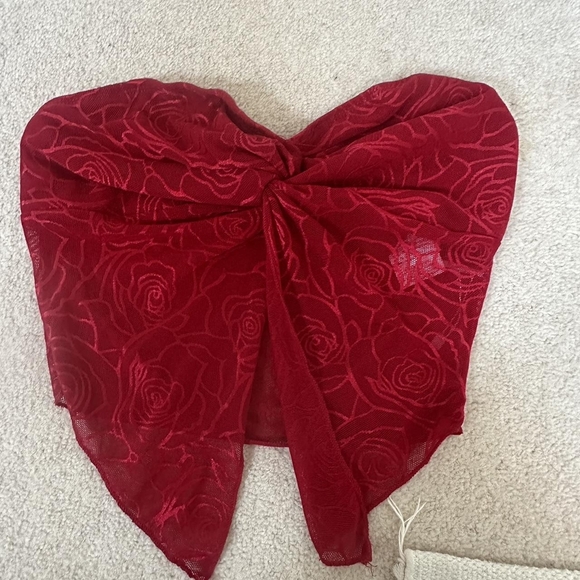 SHEIN Red Lace Top - Picture 6 of 6